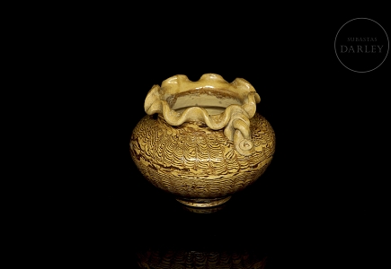 Recipiente de cerámica esmaltada, estilo Tang