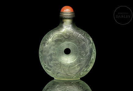 Botella de rapé de vidrio 