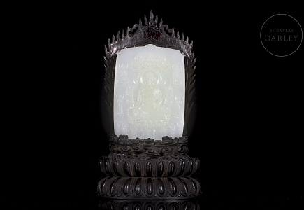 Biombo de jade blanco de Hetian