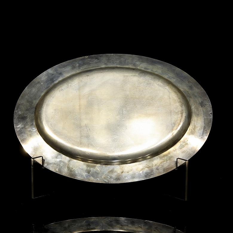 Reed & Barton 镀银托盘，“Buckingham”，约 1950 年 - 2