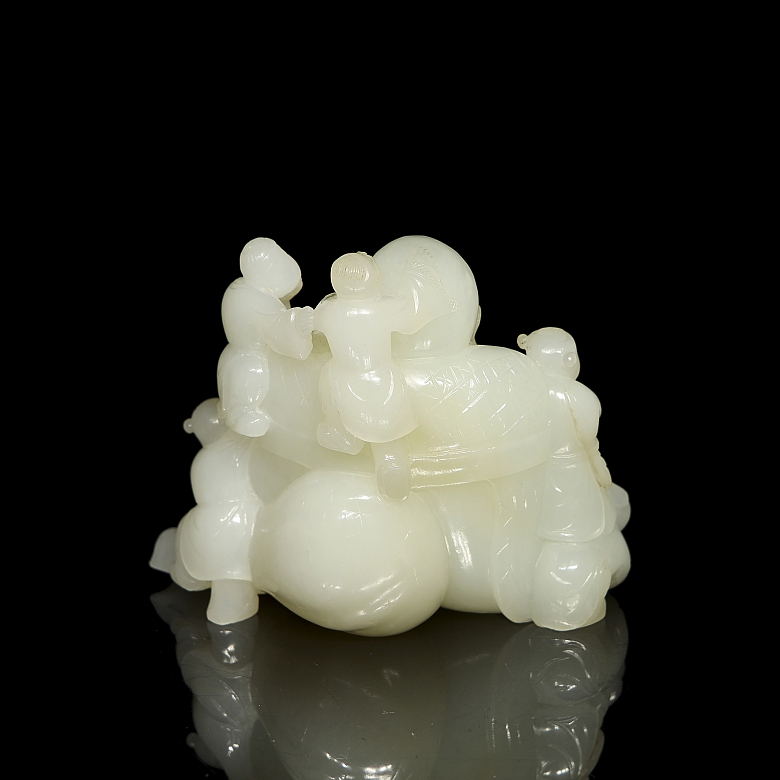 Figura de jade blanco 