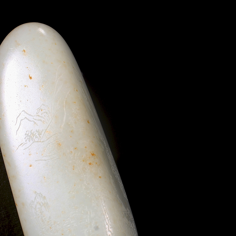 Figura de jade blanco