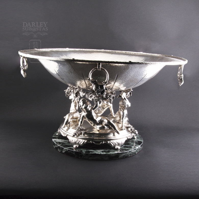 Gran Frutero de centro de mesa de plata de ley - 4