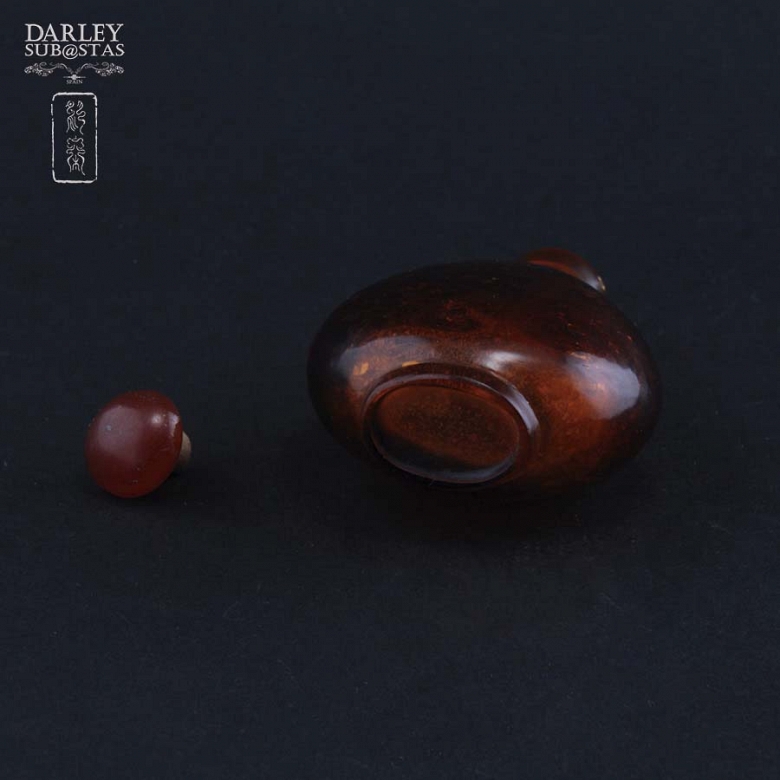 玛瑙鼻烟壶 一组两件 - 3