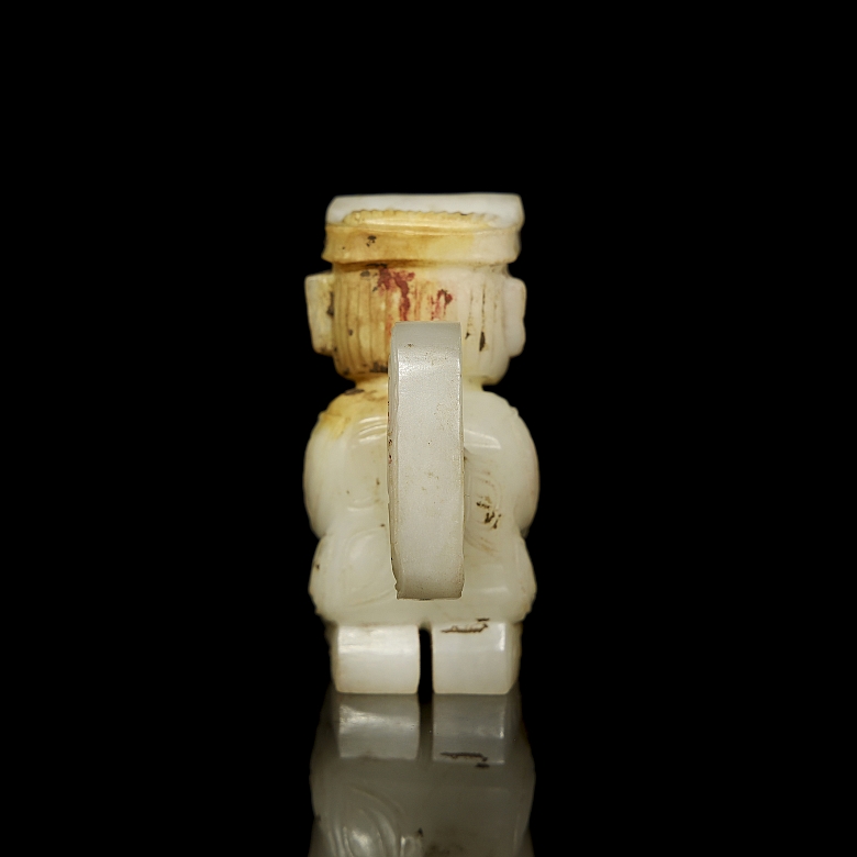 Figura de jade blanco
