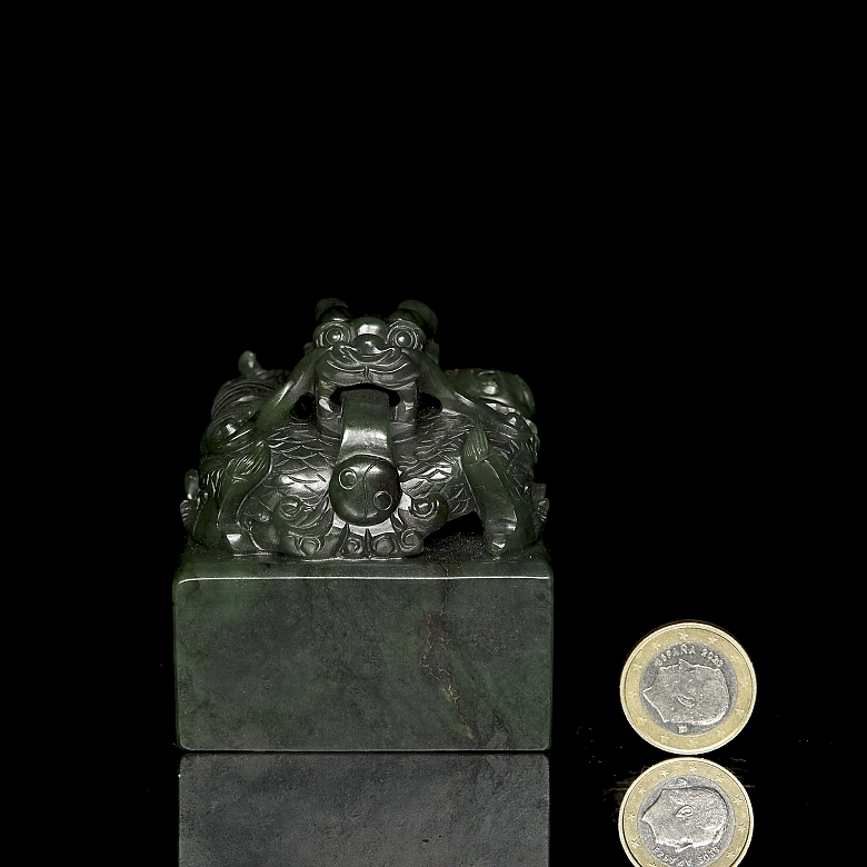 Sello de jade espinaca 