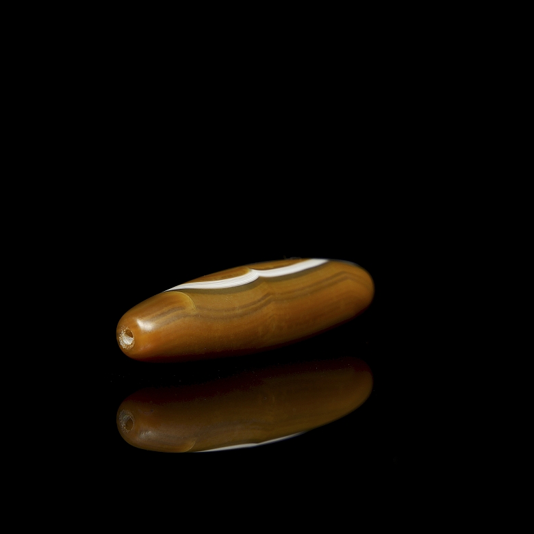 Cuenta Dizi de ágata natural 