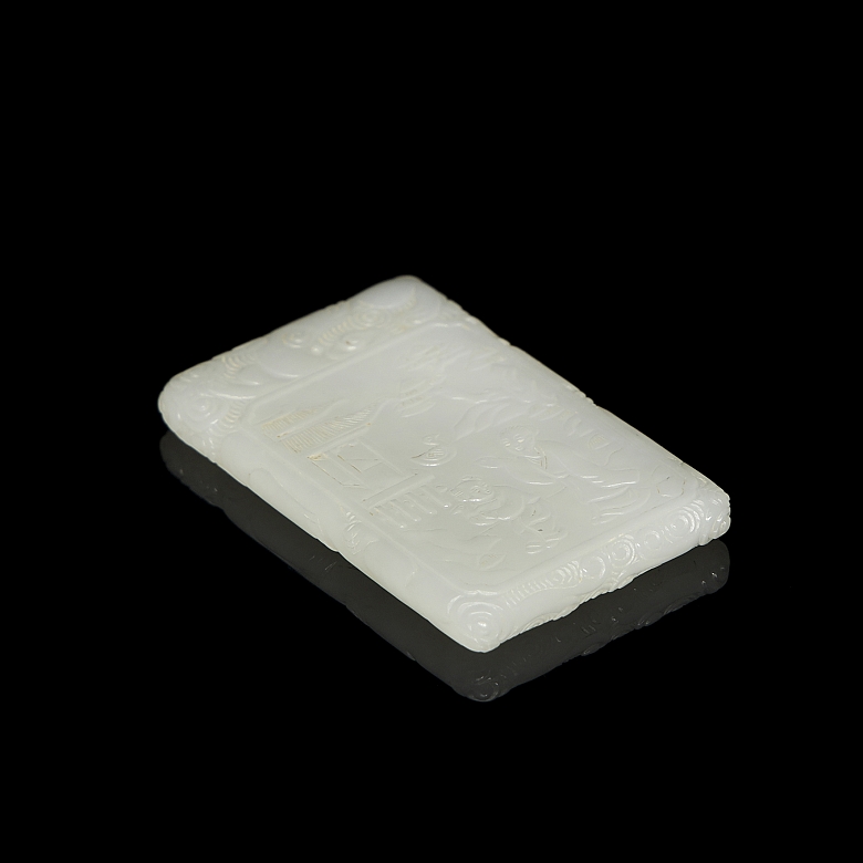 Placa de jade blanco de Hetian 