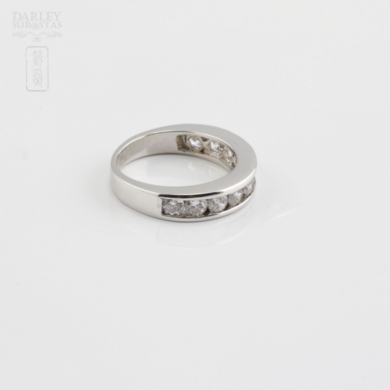 Anillo en plata de ley, 925m/m, con circonitas - 1