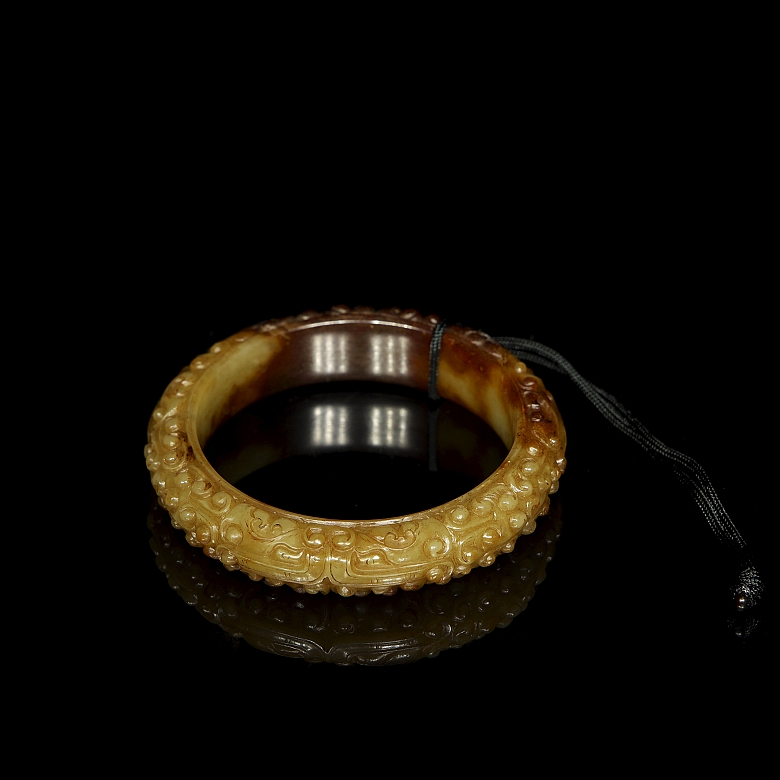 Brazalete de jade amarillo 