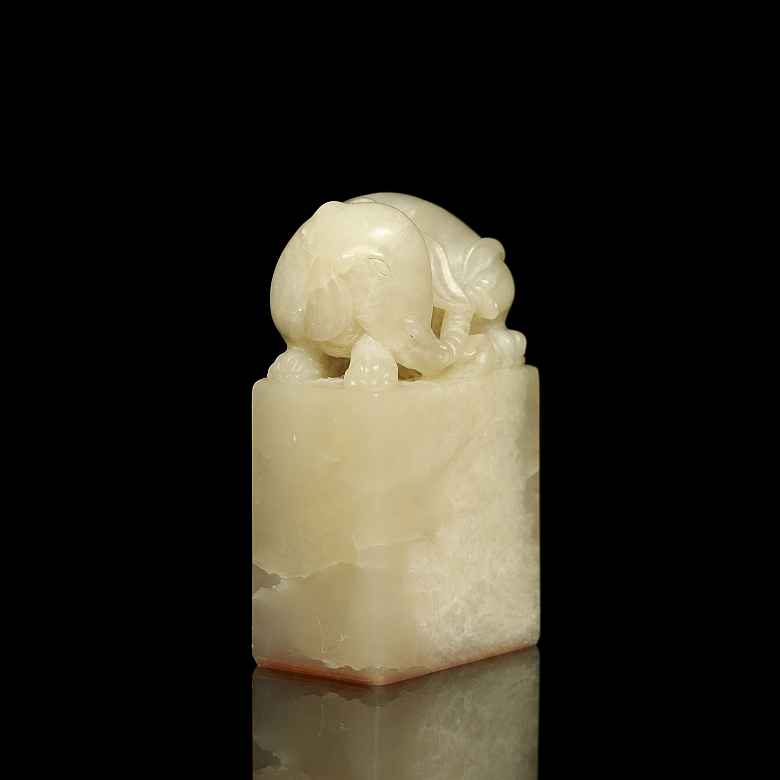 Carved jade seal ‘Elephant’, Qing dynasty