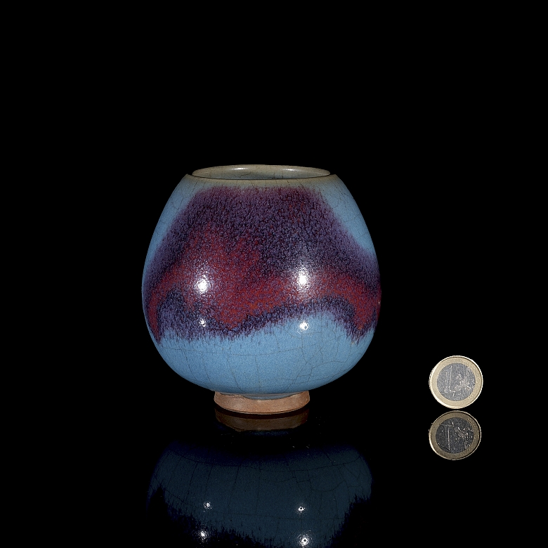 Cuenco de cerámica con esmalte Junyao, estilo Song