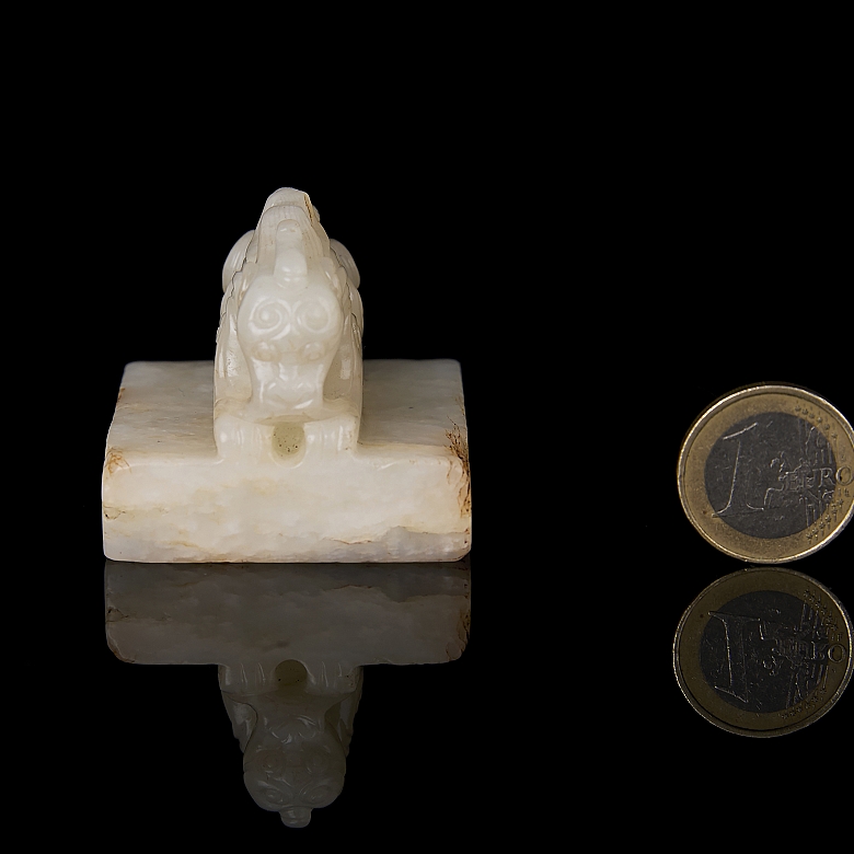 Sello imperial de jade blanco del emperador Yongzheng 