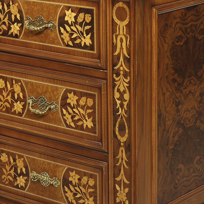 Dutch walnut marquetry furniture - 4