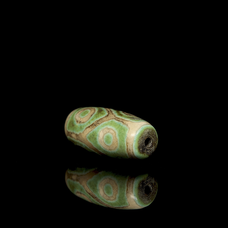 Cuenta Dzi de ágata, dinastía Qing