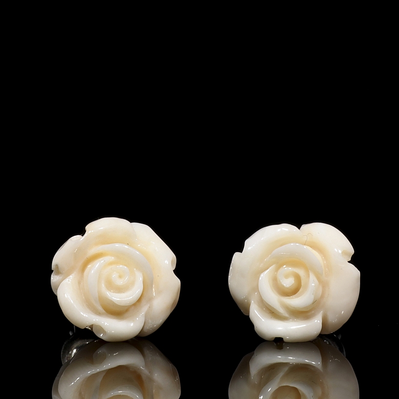 Pareja de pendientes en plata de ley 
