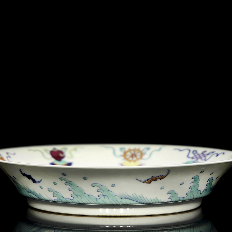 Plato de porcelana esmaltado 