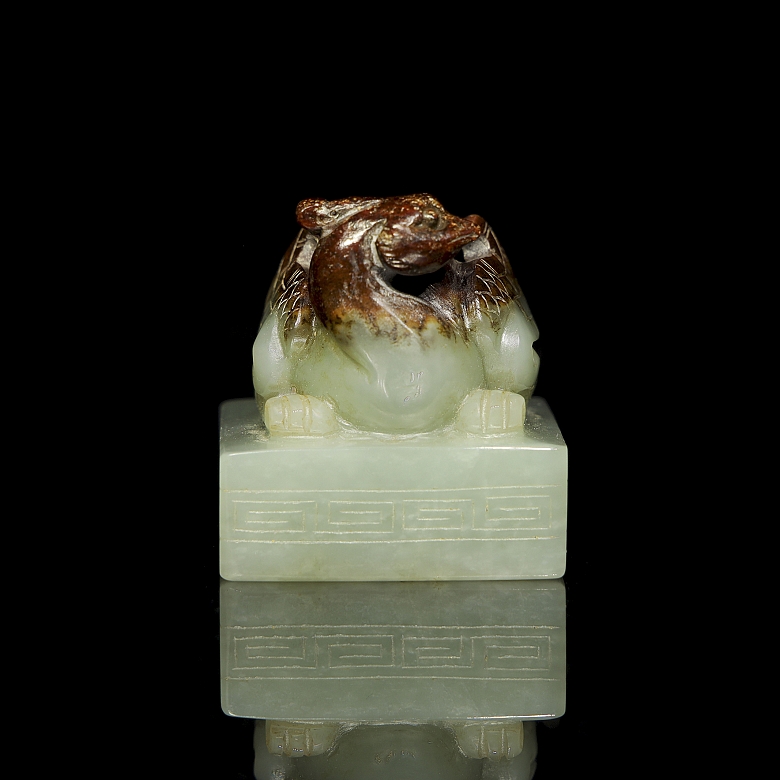 Sello de jade tallado