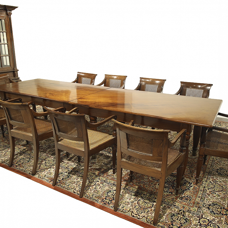 Colonial-style dining room set, 20th century
