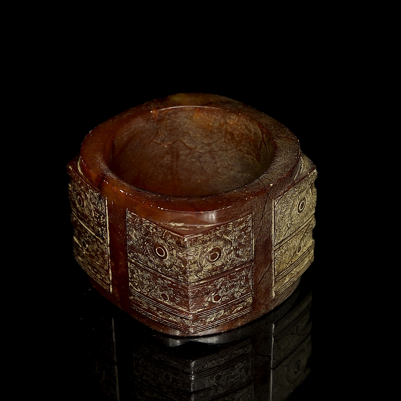 Cong de jade tallado, cultura Liangzhu