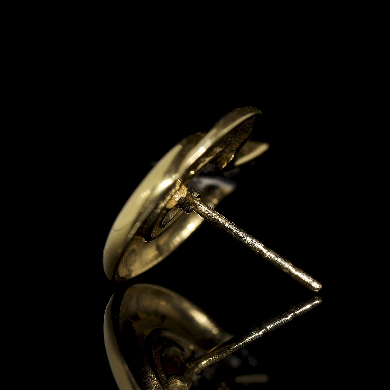 Pendientes de oro amarillo de 18 kt con diamantes