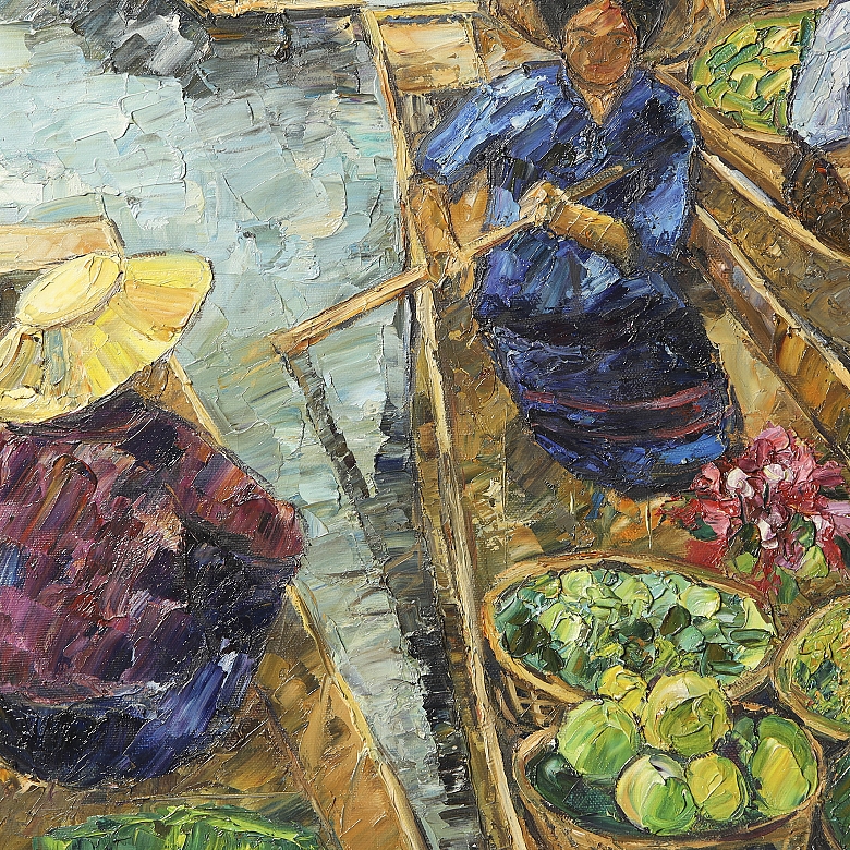 Pachx (20th century) ‘Floating market’ - 2