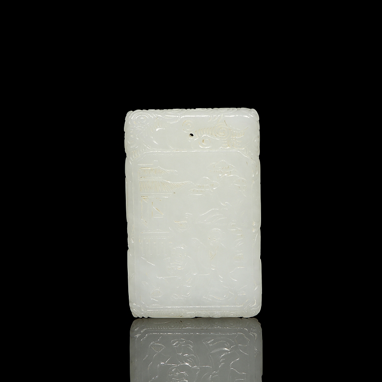 Placa de jade blanco de Hetian 