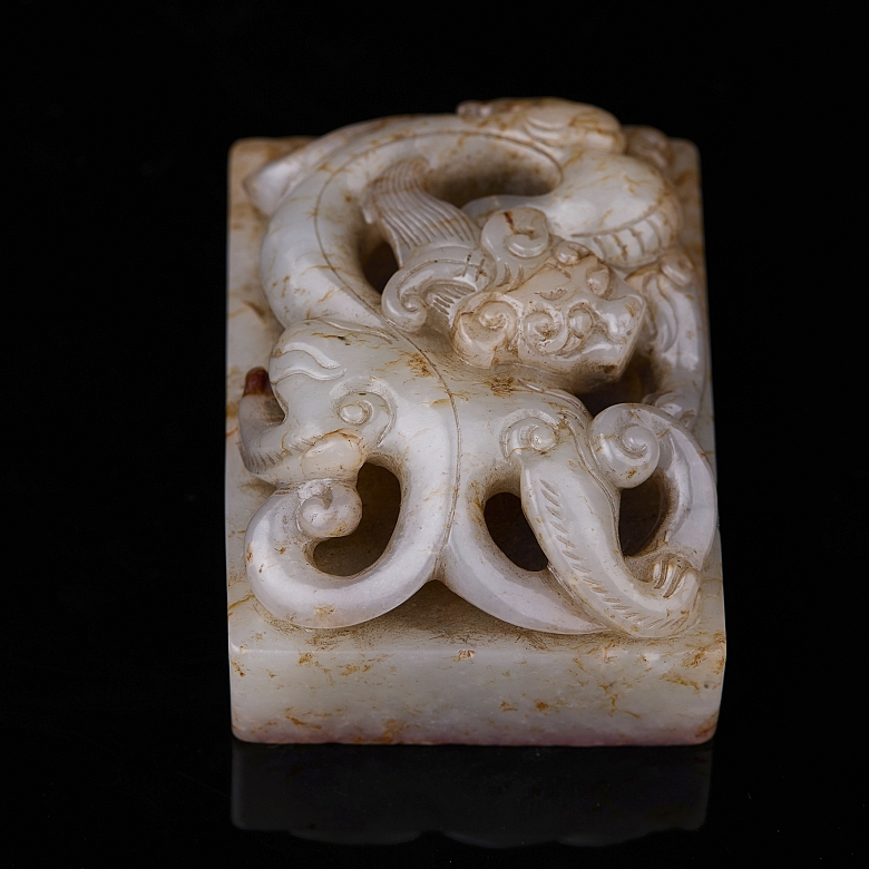 Sello de jade blanco