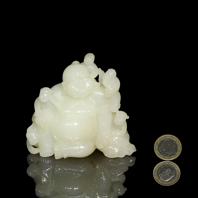 Figura de jade blanco 