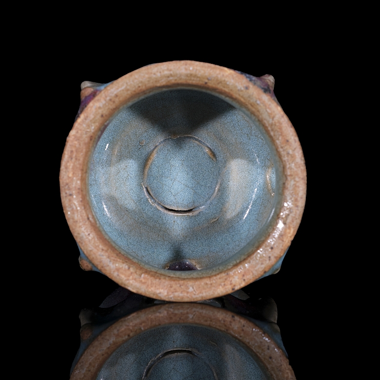 Jarrón de cerámica esmaltada 