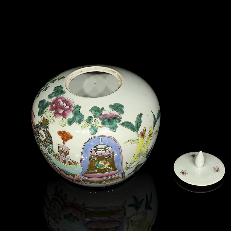 Recipiente de porcelana esmaltada