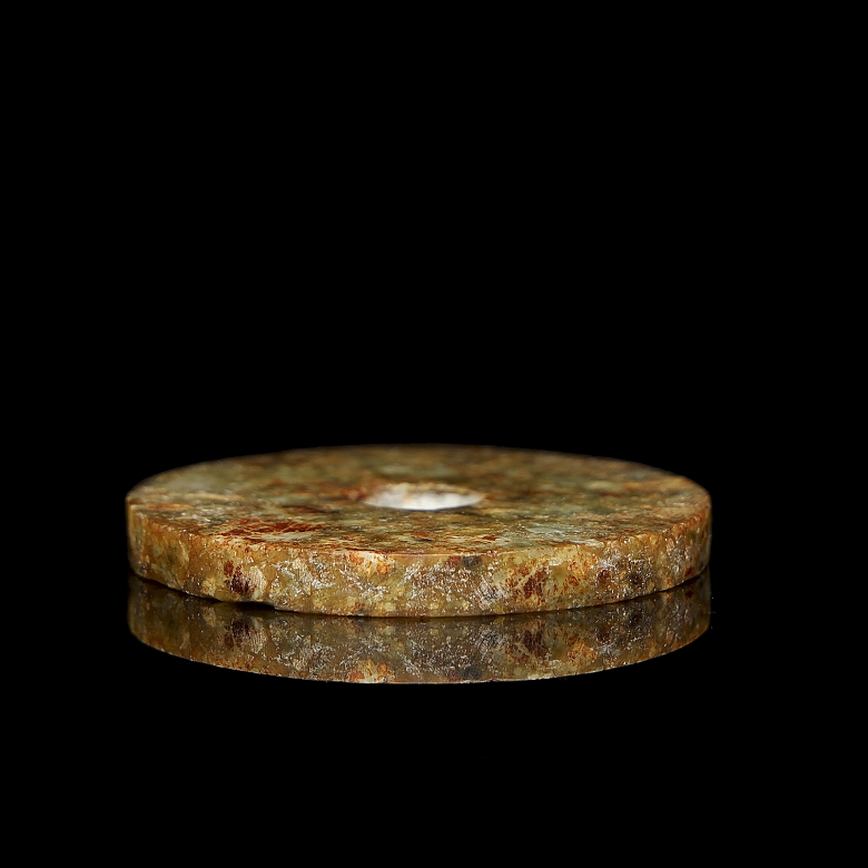 Carved jade disc ‘Bi’, Liangzhu culture - 3