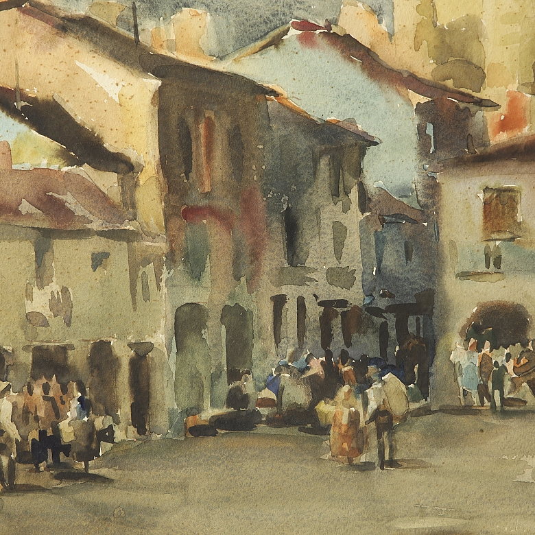 Ernesto Furió Navarro (1902–1995) ‘Town Square,’ 1963 - 2