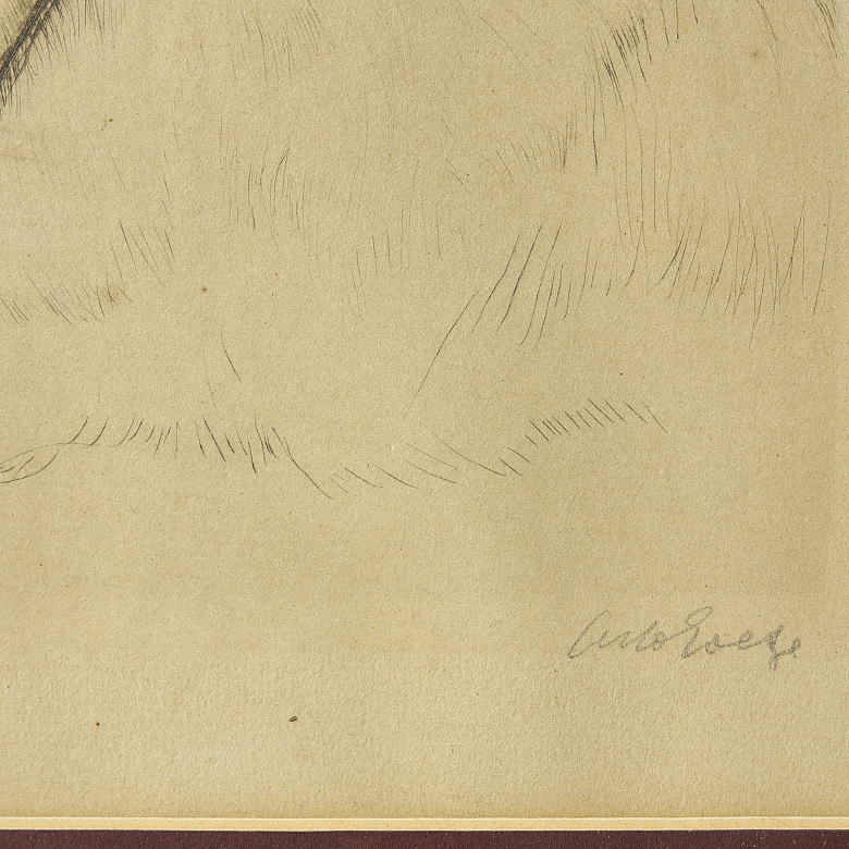 Engraving, Germany ‘Female nude’, 20th century - 3