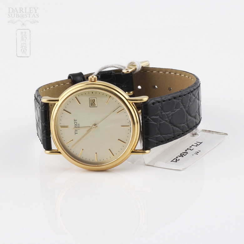 Reloj Tissot Oro 18kt y Piel caballero. - 3