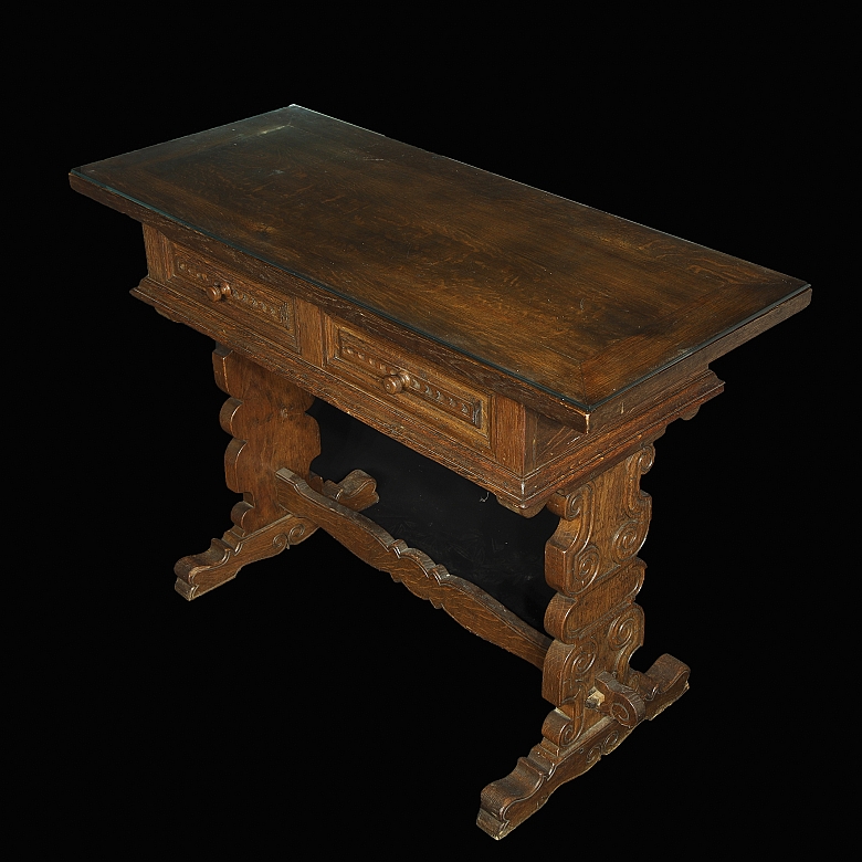 Wooden hall table, 20th century - 4