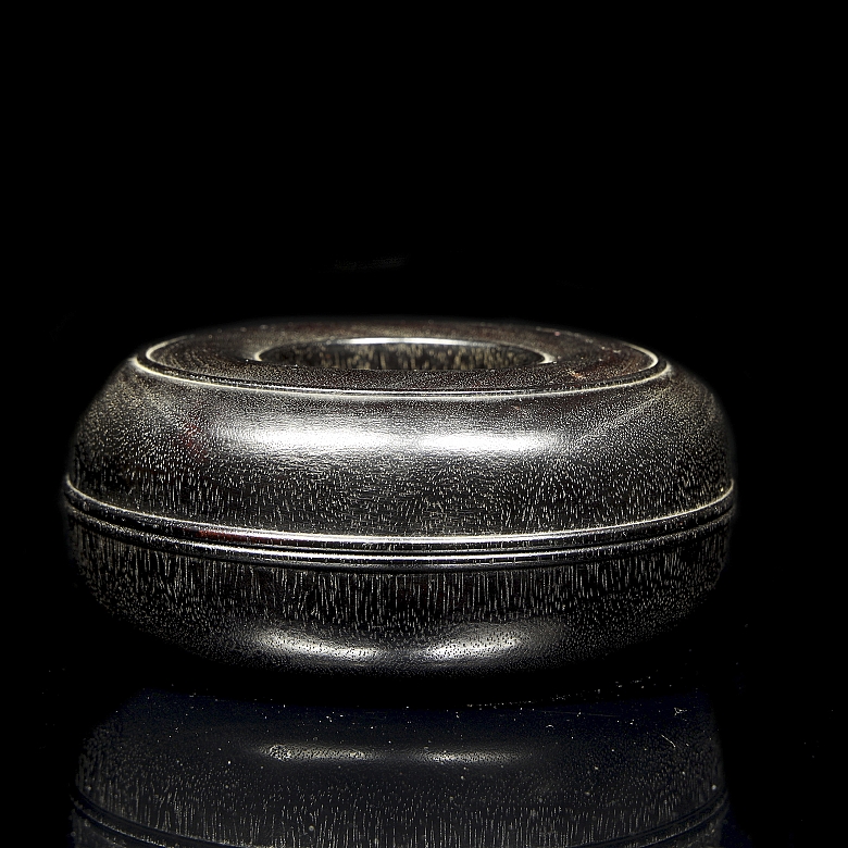 Caja de madera tallada, dinastía Qing