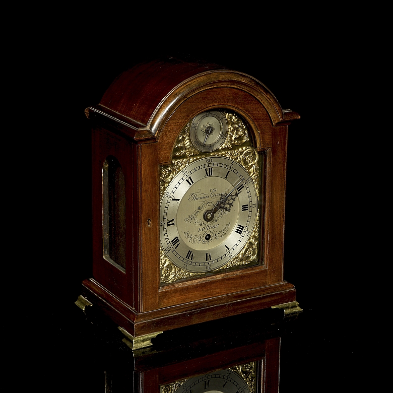 George III style mantel clock by Thomas Evans 1844-1890.