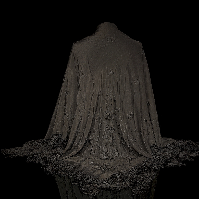 Mantón de Manila negro, s.XX