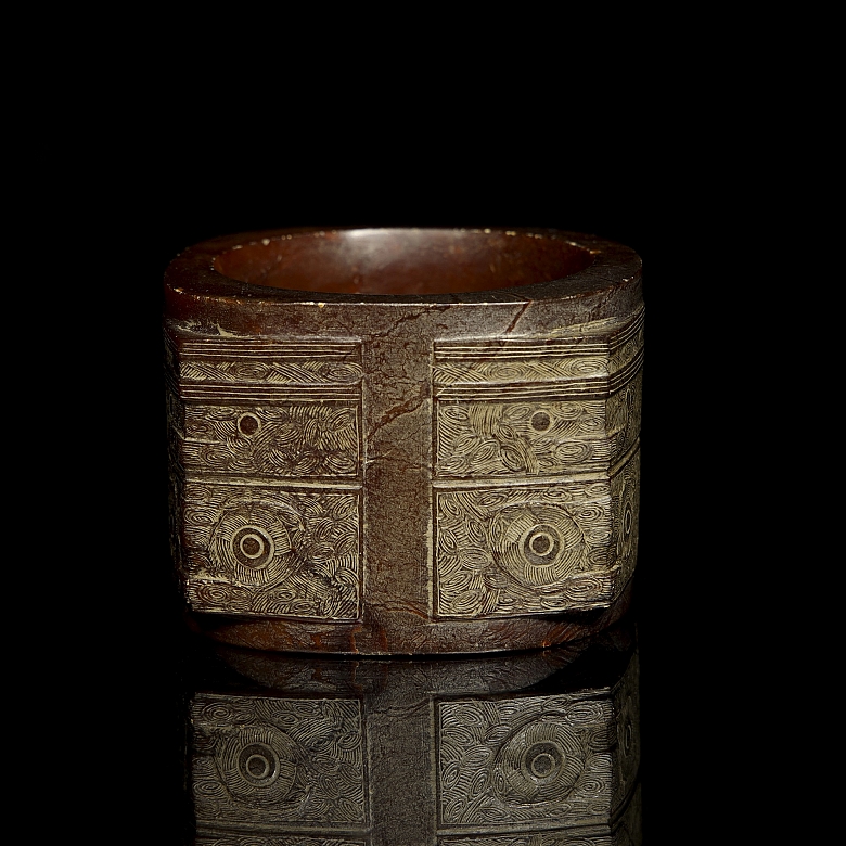 Cong de jade tallado, cultura Liangzhu