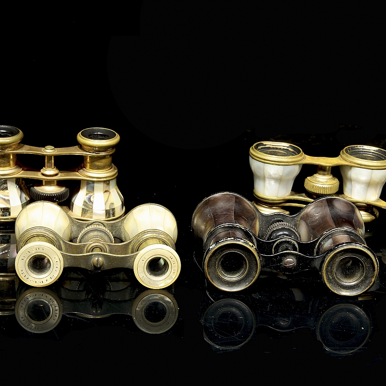 Conjunto de antíguos binoculares de teatro, s.XIX-XX