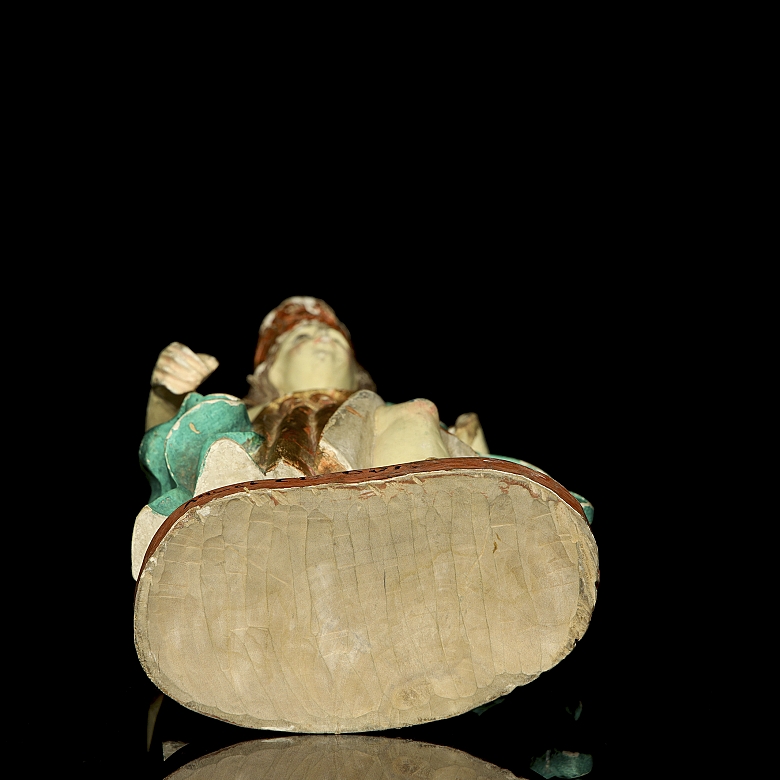Carved wooden image, Colonial school, 19th-20th century