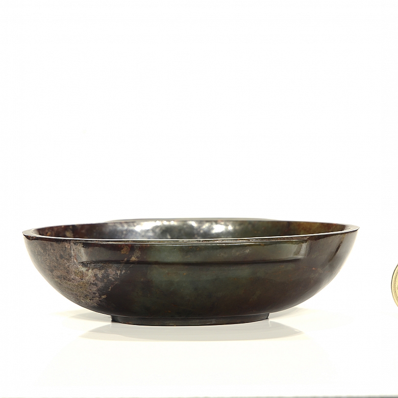 Recipiente de jade verde, dinastía Han