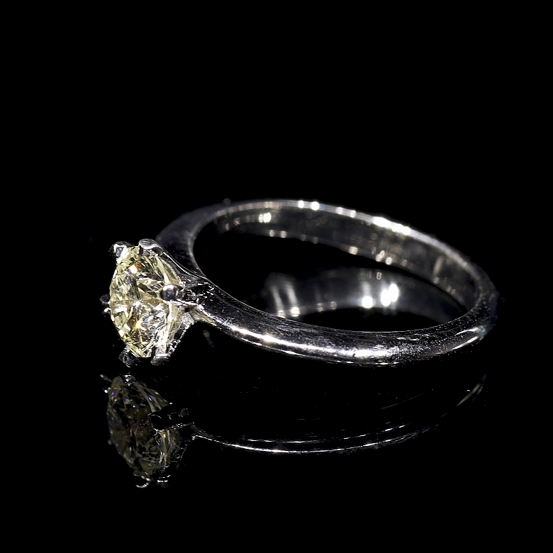Solitaire white gold with brilliant 1 cts - 1