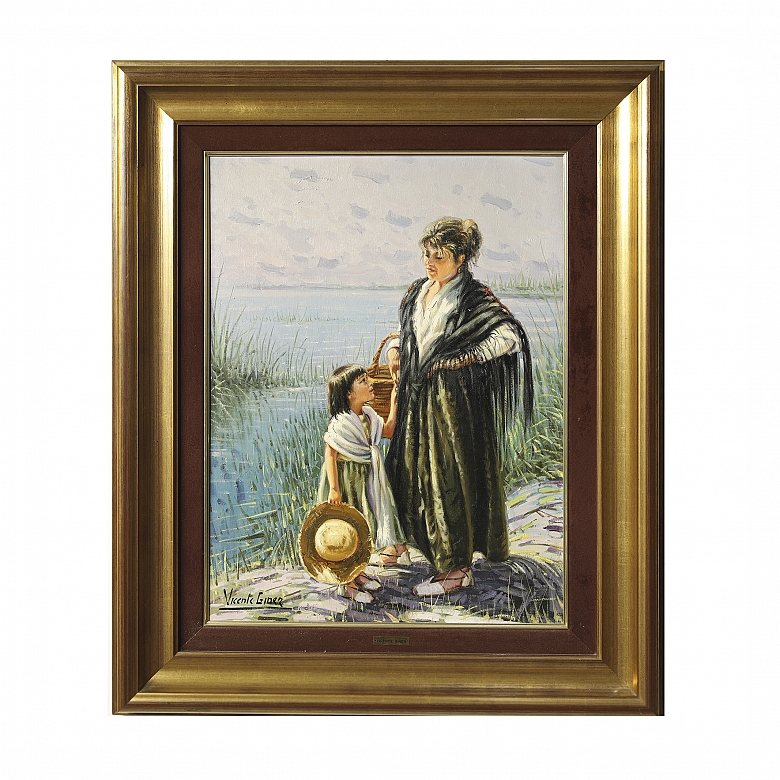 维森特·希内尔 Vicente Giner（1886–1943）《阿尔布费拉的母女》