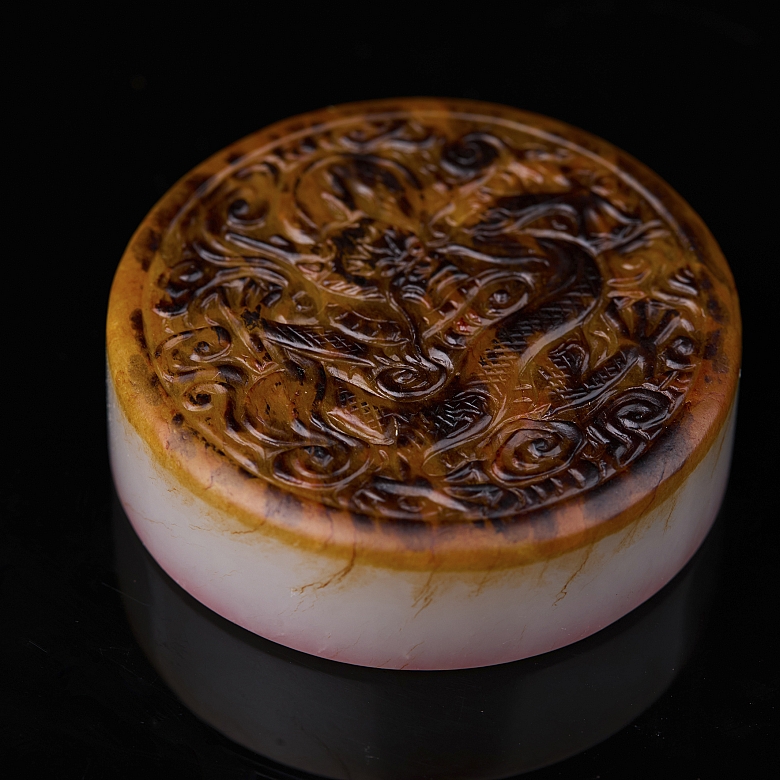 Sello circular de jade