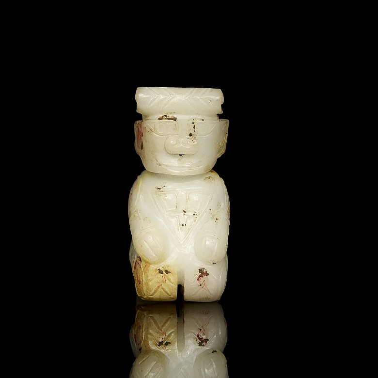 Figura de jade blanco