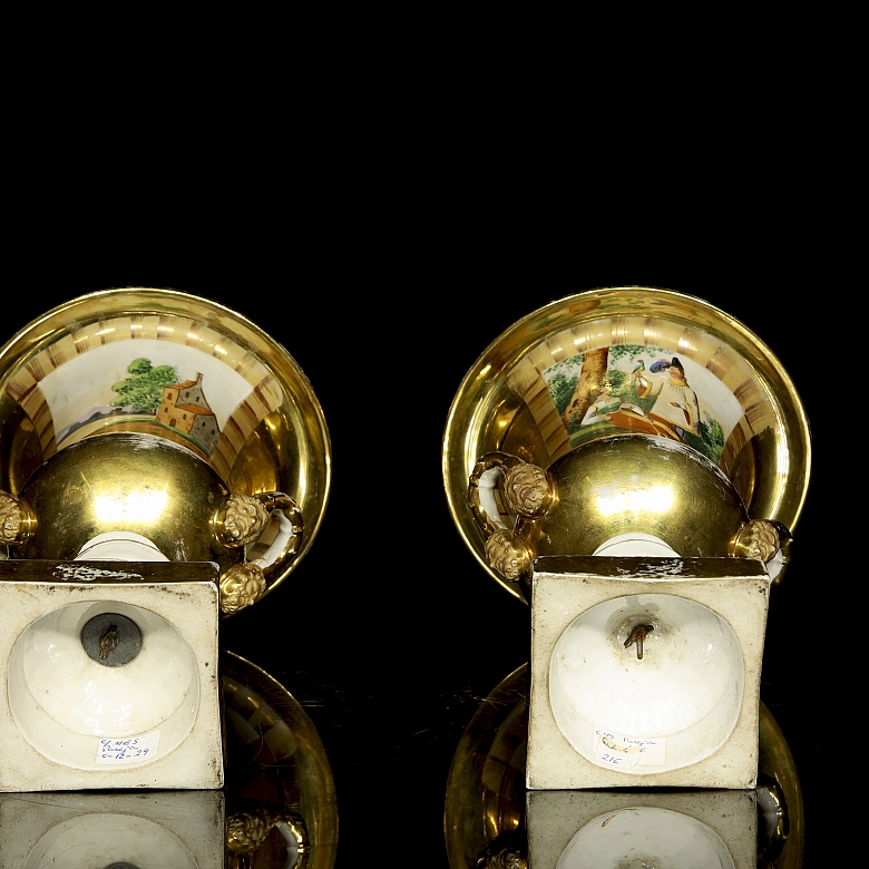 Pair of Medici-style vases, 19th century - 7