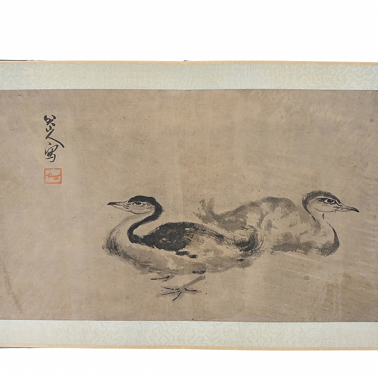 Album of prints entitled ‘Flowers and Birds’ signed by Bada Shanren