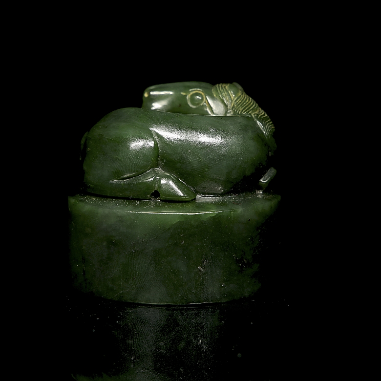 Sello de jade espinaca